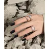 Ringos de cluster Chozon S925 Sterling Silver Retro do PLD Pavimented Crystal Wedding Dide Ring for Women Couples Lovers Promova presente