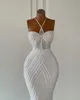 Robe de mariée sirène de luxe sur mesure perles licou cou perles perles femmes robes de mariée formelles