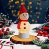 Nattljus LED Snowman Light Creative Christmas Timing Rotating Luminous For Home Decoration Gift Nightlight