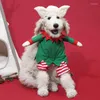 Cat Costumes Cosplay Kerstmiskast hondenkleding voor kleine honden winterkostuum puppy jurk / jasjaar huisdier chihuahua kleding