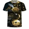 남자 T 셔츠 남자와 여자 3D 프린팅 티셔츠 브랜드 의류 레코더 DJ 음악 오디오 북 여름 패션 캐주얼 힙합 엔진 2022