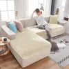 Krzesło obejmują grubą miękką aksamitną pluszową sofę poduszkę do siedzenia do salonu Elastyczna l Kształt okładki okładki na kanapę