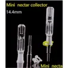Rookbuizen QBSOMK Hoogwaardige mini -nectar collector kit met titanium tip nagel kwarts 10 mm 14 mm 18 mm alle begeleidende glazen pijp microfoon dhre6