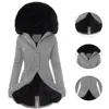 Women's Trench Coats Fluffy Women Outwear Comfortable Keep Warmth Warm Waist Drawstring Jacket Clothes