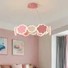 Lampade a sospensione Camera dei bambini Ragazza Principessa Camera da letto Nordic Modern Simple Creative Personality Chandelier LED Dimmerable Cloud Lamp