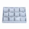 Stackbar 12 Girds smycken Trays Storage Tray Showcase Display Organizer Lxae Watch Boxes Cases298k