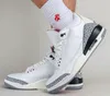 Zapatos auténticos 3 cemento blanco reinventado 3s cumbre fire rojo rojo cemento grises gris deportes al aire libre dn3707-100