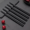 Black Chopstick Restaurant Durable Japanese Chopsticks Sushi Low Price BlackAlloy ChopstickChinese Food Bulk Sale