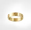 anillo de tornillo de amor anillos para hombres clásico diseñador de lujo joyas para mujeres titanio aleación de acero de acero dorada plateado rosa nunca fonda no alérgica -4/5/6 mm con caja