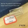 Mini Sign Display Holder Price Card Tag Label Counter Top Stand Case 2x4 cm Märkning Tagga leveranser L Form Clear Acrylic