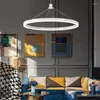Hänglampor cirkulär enkelring ljuskrona restaurang levande modern enkel led ljus rum läser el hall belysning