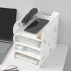 2st-A4 A5 Desktop File Tray Organizer Document Rack Plastic Book Shelf Storage Holder Office Stationery Box