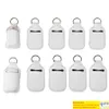 Party Favor Sublimation Blanks Rechargeable Néoprène Hand Sanitizer Holder Cover Chapstick Holders Avec Keychain Pour 30ML Flip Cap