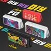 F0 Retro Bluetooth 5.0 Hoparlör Taşınabilir Kirki Yaratıcı Graffiti Mini Kart FM Hediye Logosu Kablosuz Ses