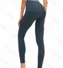 Designer Womens Align Leggings Top Lu Yoga Kne Length Gym Legging High midjebyxa Elastisk fitness Lady Outdoor Sport Lululemens Womenxc80