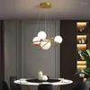 Ceiling Lights Modern Nordic Led Chandelier Pendant Lamp Golden Round Ring For Living Room Kitchen Dining Bedroom Glass Ball Hanging Light