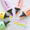 1 PCS Macaroon Graffiti Marker Highlighter Cute 5 Color Wark Abs Mini Mini Clining Head خربشة القلم لمورد مكتب المدرسة