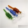 Smoking Pipes 6 Inche Pyrex Glass Oil Burner Pipe For Hookahs Accessories Mti Colors Straight Tube Spoon Handpipes Colorf Dab Wax Va Dhkgr