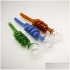 Pipes à fumer 6 pouces Pyrex verre brûleur à mazout tuyau pour narguilés accessoires MTI couleurs tube droit cuillère handpipes Colorf Dab cire VA Dhkgr