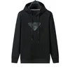 Men designer Hoodies Triangle Label Nylon Paris letter Embroidery women black white gray M-3XL