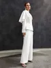 Дизайнерская мать костюмов для брюк невесты с обертываниями белые вечерние вечеринки Женские смокинги на одежде носить 2 штуки