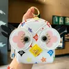 Party Favor Cute Old Flower Owl Coin Purse Creative Cartoon Mini Bag Car Keychain Par Väskor Small Pendant6698640