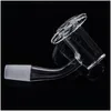 Smoking Pipes Clear Blender Quartz Banger With Beveled Edge 10Mm 14Mm Male Joint Thick Quratz Nails Oil Dab Rigs Accessories Bsqb01 Dhudz