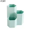 2022 Three Grid Large Capacity Desk Pen Holder Pencil Makeup Storage Box Desktop Organizer Stand Case School Office Stationery