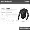 Motorcycle Apparel Jacket Add Body Armor Motocross Moto Protective Gear Jackets With Neck Protector For 4 Season Drop Delivery Mobil Dh9Ak