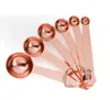 Stainless Steel Measuring Spoon Set Tools Luxury Rose Gold MeasuringScoop Sets Kitchen Measuring Tool Baking Accessories