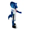 Blue Cobra Mascot Custom Mascot Cheto Capéu Cartoon Costumes Costumes Sports Walking Puppet Animal