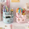 360 graders roterande penna hållare Desktop Storage Box Cute Desk Home Decoration Studenty Office Organizer Accessories