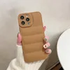 Soft Down Jacket Silicone Phone Cases For iPhone 15 11 12 13 14 Pro Max XS X XR 7 8 Plus Shockproof Candy Bumper Back Cover