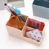 Creative Multifunctional Pen Holder Kawaii Colorful Plastic Desk Storage Box Decoration Office School Stationery Supplies