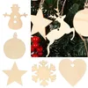 Christmas Decorations Wooden Tags DIY Scrapbooking Year Balls Decor Decoration Snowman Art Crafts Ornaments Tree Ornament