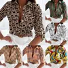 New Spring Designer Womens Shirt Printed Lapel Neck Blouse Floral Blouses Fashion Long Sleeved Shirts Tops Outfits