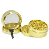 Smoking Pipes Wholesale Gold 4 Layers 40Mm 50Mm Diameter Grinder Accessories Zinc Alloy Tobacco Grinders Material Herb For Hookahs O Dhwwj