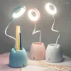 Luci notturne Lampada da tavolo da scrivania Led USB Touch Light Dimmerazione continua Protezione degli occhi Apprendimento Portapenne con staffa multifunzione