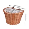 Dog Car Seat Covers Bike Basket Rear Woven Front Handlebar Storage Wicker With Drawstring Liner Detachable For Bicycle