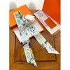 Moda bandana lenço de seda feminino francês vintage gravata saco pequeno longo decorativo bandana completo com lenço de fita