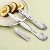 Dinnerware Sets Foldable Portable Cutlery Miniature Outdoors Travel Fork Knife Spoon Stainless Steel Camping Juego De Cubiertos Kitchen