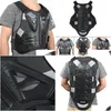 Motosiklet Zırhı Siyah Motor Cross Geri Koruyucu Paten Kar Gövdesi Zırh Omurga Guard XL L Moto Ceket Araba Aksesuarları Armor1 Drop D Dhauo