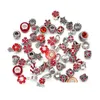 Charms 50Pcs/Lot Crystal Glass Alloy Large Hole Beaded Fit For Bracelets Necklaces Diy Jewelry 10 Colors Drop Delivery Findings Compo Dhdod