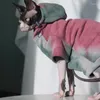 Costumi da gatto Felpa con cappuccio tinta in cravatta di lana calda Primavera Autunno Maglione senza peli Sfinge Cappotto Abiti alla moda Gattino Bella giacca Carino