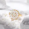 Wedding Rings Anti-stress Ring For Women Can Rotating Daisy Anxiety Relief Opening Relieve Stress Jewelry Friend Gift