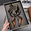 Scarves New women's silk scarf luxury silk high temperament soft fashion spring and autumn neck white collar with handbag head scarfs 70x70cm