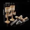 Servis uppsättningar 2-4 st rustik bröllopstårta Knivning Set Toasting Champagne Glasögon Födelsedagar Anniversaries Party Cutter Shovel