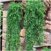 Decorative Flowers Wreaths Simation Artificial Plant Rattan Vine Decoration Realistic For Home Wedding Party Drop Delivery Garden Dh3Lu