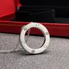 Collier pendentif amour pour hommes et femmes créateur de mode collier en acier titane cadeau saint valentin bijoux de luxe