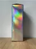US Warehouse Gobelet à sublimation vierge avec boîte holographique Gobelet droit de 20 oz avec paille Tasses droites Tasses à café à bière en acier inoxydable avec boîte laser